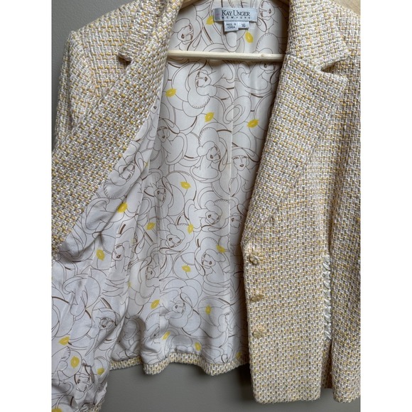 Kay Unger NY Women Tweed Skirt Suit Set 16 Church Wedding Old Money Quiet Luxury - Picture 11 of 16